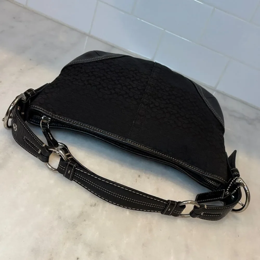 Coach Bag Purse Handbag Y2K Soho Hobo Vintage Jacquard Signature Mini Shoulder